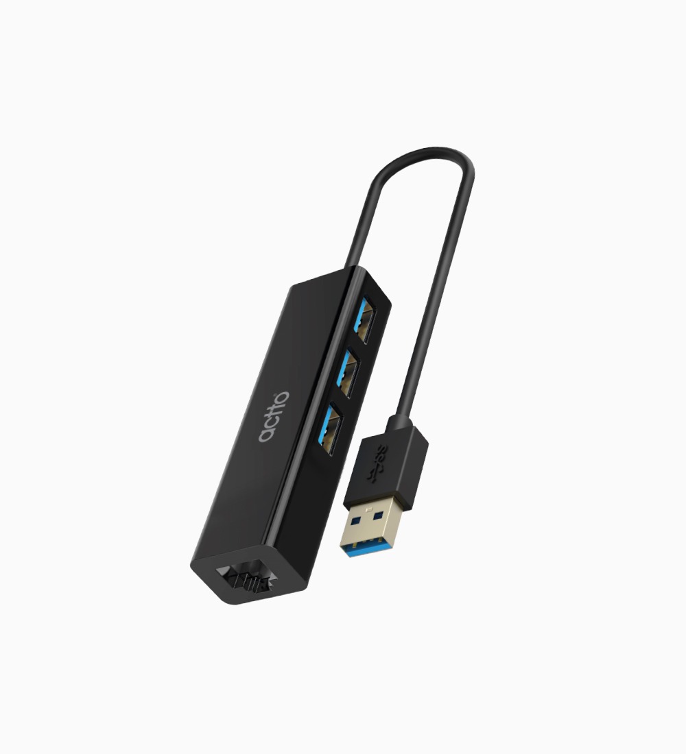 알파 USB LAN 어댑터 &amp; 3.0허브 HUBL-03